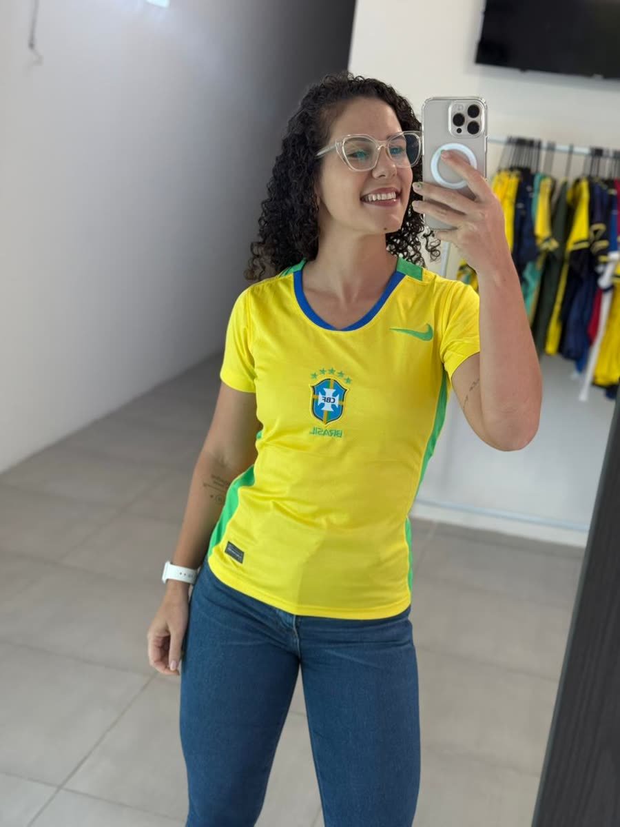 Camisa Brasil Feminina Home 25/26