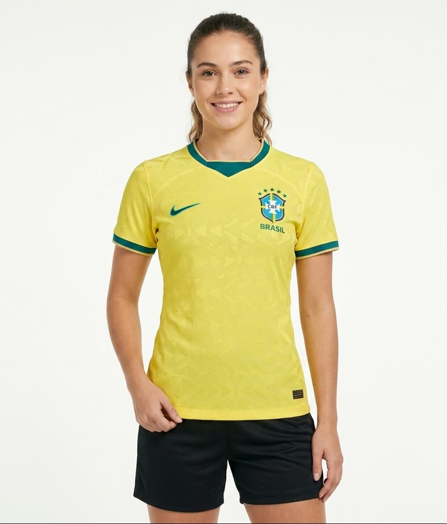 Camisa Tailandesa Jogador Feminino Amarela